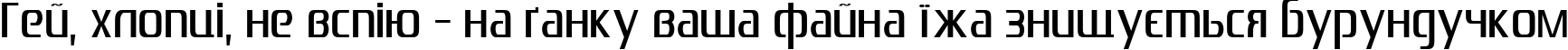 Пример написания шрифтом Zrnic Cyr Normal текста на украинском