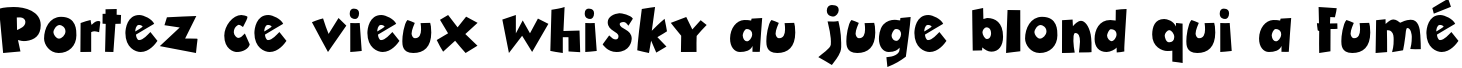 Пример написания шрифтом Zubilo Black текста на французском