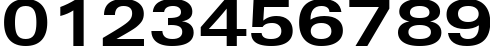 Пример написания цифр шрифтом Zurich Bold Extended BT