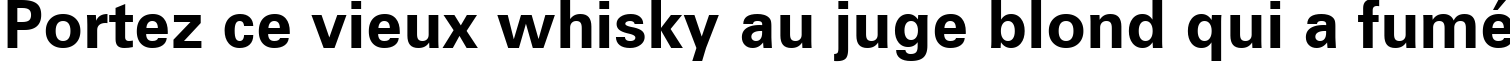 Пример написания шрифтом Zurich Bold BT текста на французском