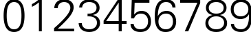 Пример написания цифр шрифтом Zurich Light BT