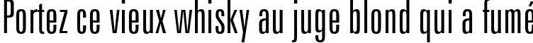 Пример написания шрифтом Zurich Light Extra Condensed BT текста на французском