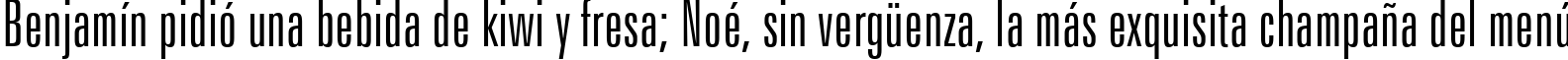 Пример написания шрифтом Zurich Light Extra Condensed BT текста на испанском