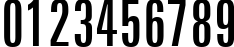 Пример написания цифр шрифтом Zurich Extra Condensed BT