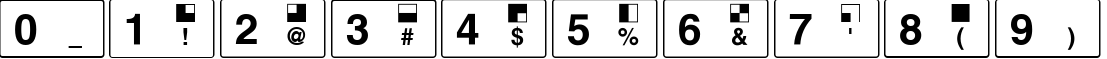 Пример написания цифр шрифтом ZXSpectrum