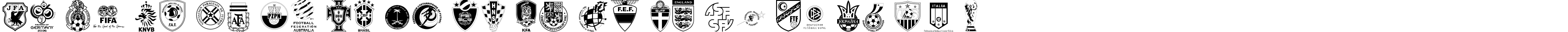 Пример написания английского алфавита шрифтом 2006 Team