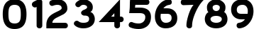 Пример написания цифр шрифтом 20th Century Font