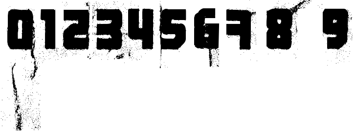 Пример написания цифр шрифтом 3 theHard way RMXfenotype