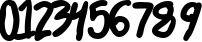 Пример написания цифр шрифтом 4 Star Face Font