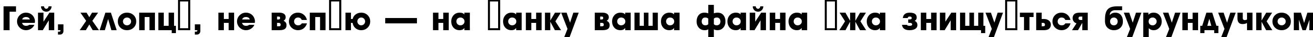 Пример написания шрифтом a_AvanteTck Heavy текста на украинском