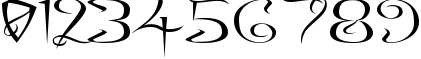 Пример написания цифр шрифтом A Charming Font Expanded