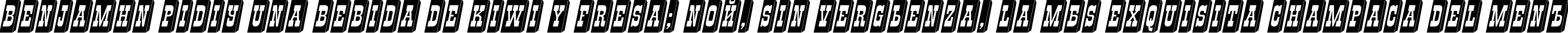 Пример написания шрифтом a_GildiaTiulPillar3D Italic текста на испанском