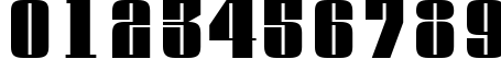 Пример написания цифр шрифтом a_Globus