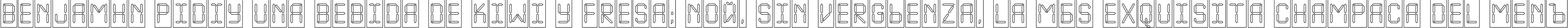 Пример написания шрифтом a_LCDNovaCmOtl текста на испанском