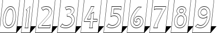 Пример написания цифр шрифтом a_ModernoCmOtl3DSh