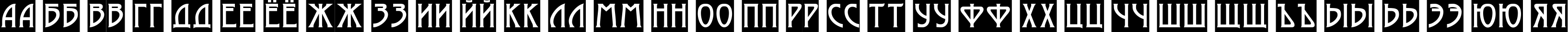 Пример написания русского алфавита шрифтом a_ModernoSl