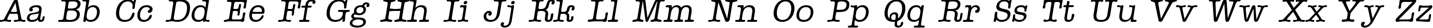 Пример написания английского алфавита шрифтом a_OldTyper Italic