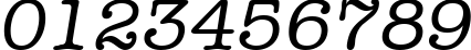 Пример написания цифр шрифтом a_OldTyper Italic