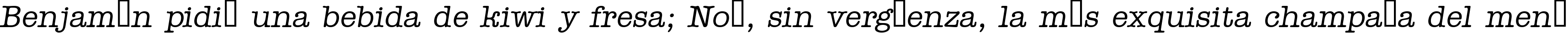 Пример написания шрифтом a_OldTyper Italic текста на испанском