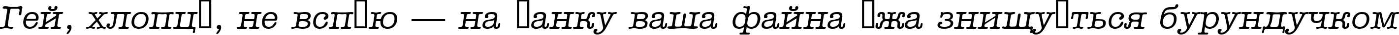 Пример написания шрифтом a_OldTyper Italic текста на украинском