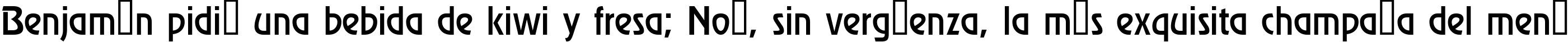 Пример написания шрифтом a_RewinderMedium текста на испанском