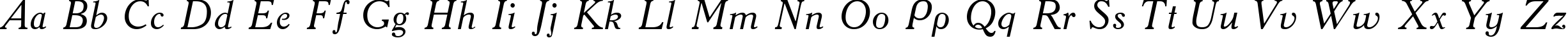 Пример написания английского алфавита шрифтом Academia Italic: Пример написания английского алфавита шрифтом Academia Italic: