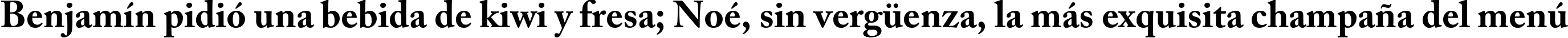 Пример написания шрифтом Adobe Caslon Pro Bold текста на испанском