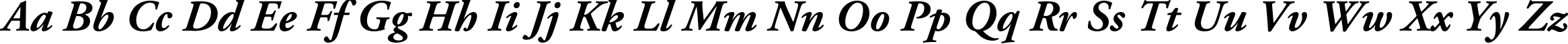 Пример написания английского алфавита шрифтом Adobe Garamond Pro Bold Italic Пример написания английского алфавита шрифтом Adobe Garamond Pro Bold Italic