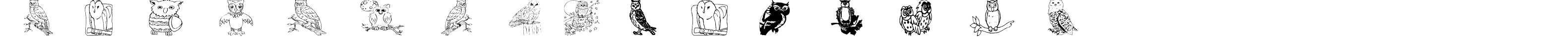 Пример написания английского алфавита шрифтом AEZ Owls for Traci