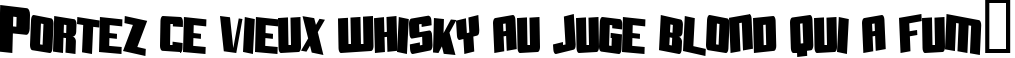 Пример написания шрифтом Aftershock Debris CondSolid текста на французском Пример написания шрифтом Aftershock Debris CondSolid текста на французском