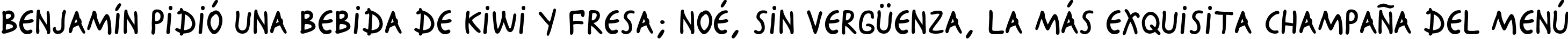 Пример написания шрифтом Agafia текста на испанском