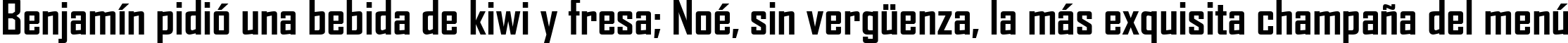 Пример написания шрифтом Agency FB Bold текста на испанском Пример написания шрифтом Agency FB Bold текста на испанском