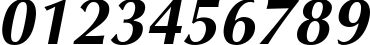 Пример написания цифр шрифтом AGOptCyrillic Bold-Italic