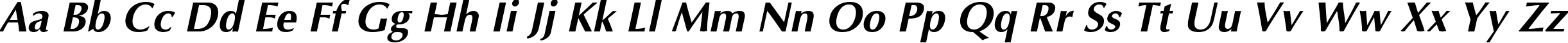 Пример написания английского алфавита шрифтом AGOpus BoldOblique Пример написания английского алфавита шрифтом AGOpus BoldOblique