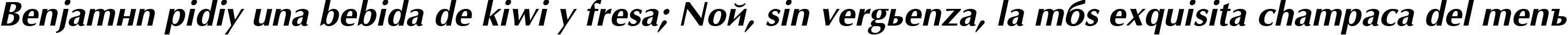 Пример написания шрифтом AGOpus BoldOblique текста на испанском Пример написания шрифтом AGOpus BoldOblique текста на испанском