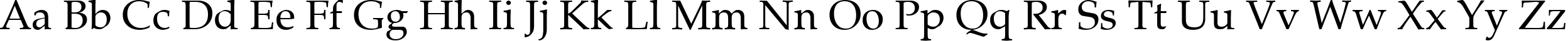 Пример написания английского алфавита шрифтом AGPalatial Roman