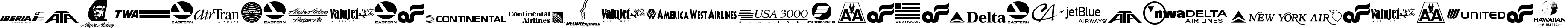 Пример написания шрифтом Airline Logos Past and Present текста на французском