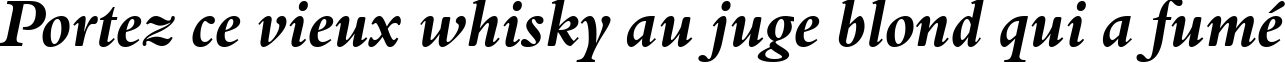 Пример написания шрифтом Aldine 401 Bold Italic BT текста на французском