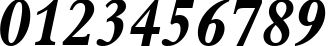 Пример написания цифр шрифтом Aldine 401 Bold Italic BT