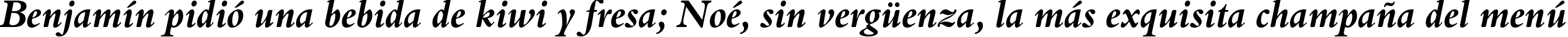 Пример написания шрифтом Aldine 401 Bold Italic BT текста на испанском