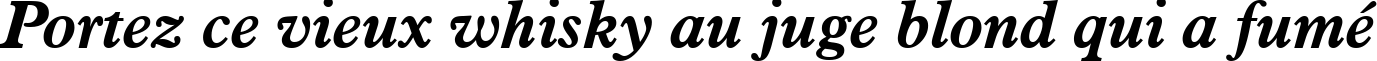 Пример написания шрифтом Aldine 721 Bold Italic BT текста на французском