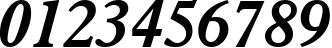 Пример написания цифр шрифтом Aldine 721 Bold Italic BT
