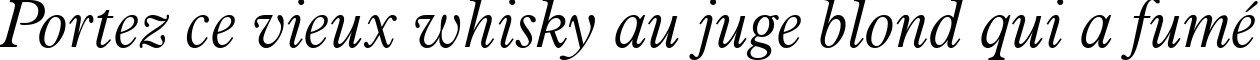 Пример написания шрифтом Aldine 721 Light Italic BT текста на французском