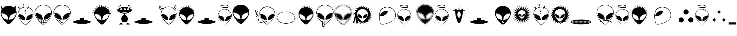 Пример написания шрифтом Alienator текста на французском