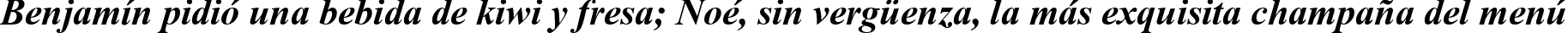 Пример написания шрифтом Angsana New Bold Italic текста на испанском