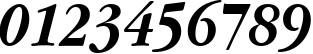Пример написания цифр шрифтом Apple Garamond Bold Italic