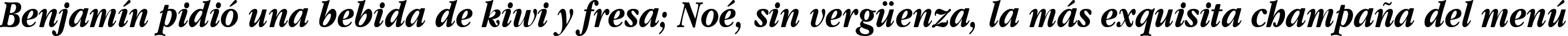 Пример написания шрифтом Apple Garamond Bold Italic текста на испанском