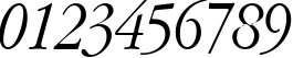 Пример написания цифр шрифтом Apple Garamond Light Italic Пример написания цифр шрифтом Apple Garamond Light Italic