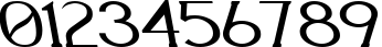 Пример написания цифр шрифтом Aquaduct Reverse Italic
