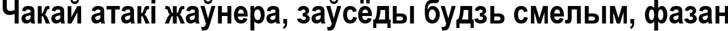 Пример написания шрифтом Ariac Bold текста на белорусском Пример написания шрифтом Ariac Bold текста на белорусском